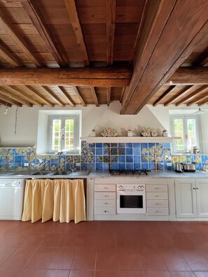 Fridge, oven, stovetop, dishwasher