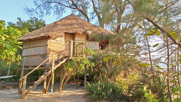 Deluxe bungalow, balkon, uitzicht op zee