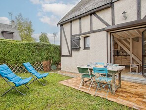 Outdoor dining - Cozy cottage in Cabourg (Cabourg)