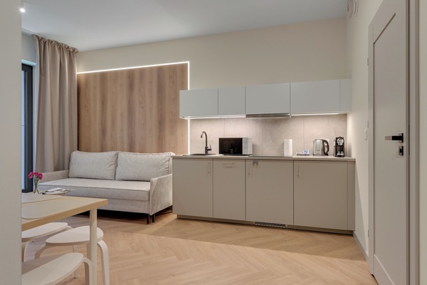 Classic Apartment, 1 Bedroom | Living area | 40-inch LCD TV with cable channels