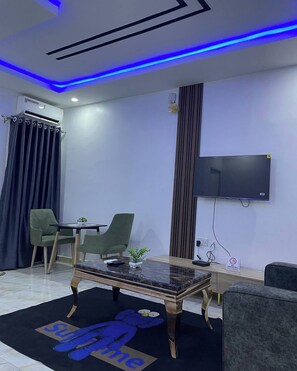 Family Apartment, Balcony, City View | Living area - House 17 Apartment and Services Ltd (Abuja)