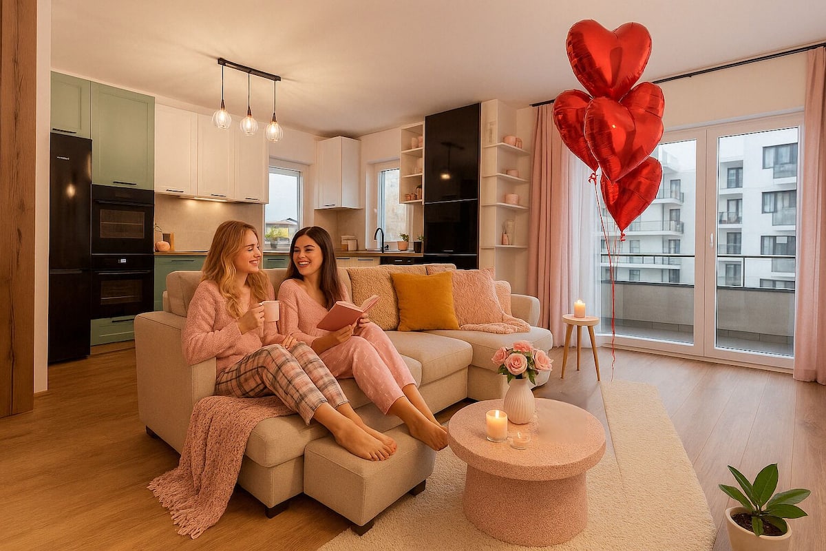 Deluxe Apartment, 1 Bedroom, Mountain View | Living area | 125-cm flat-screen TV with cable channels, Netflix, streaming services