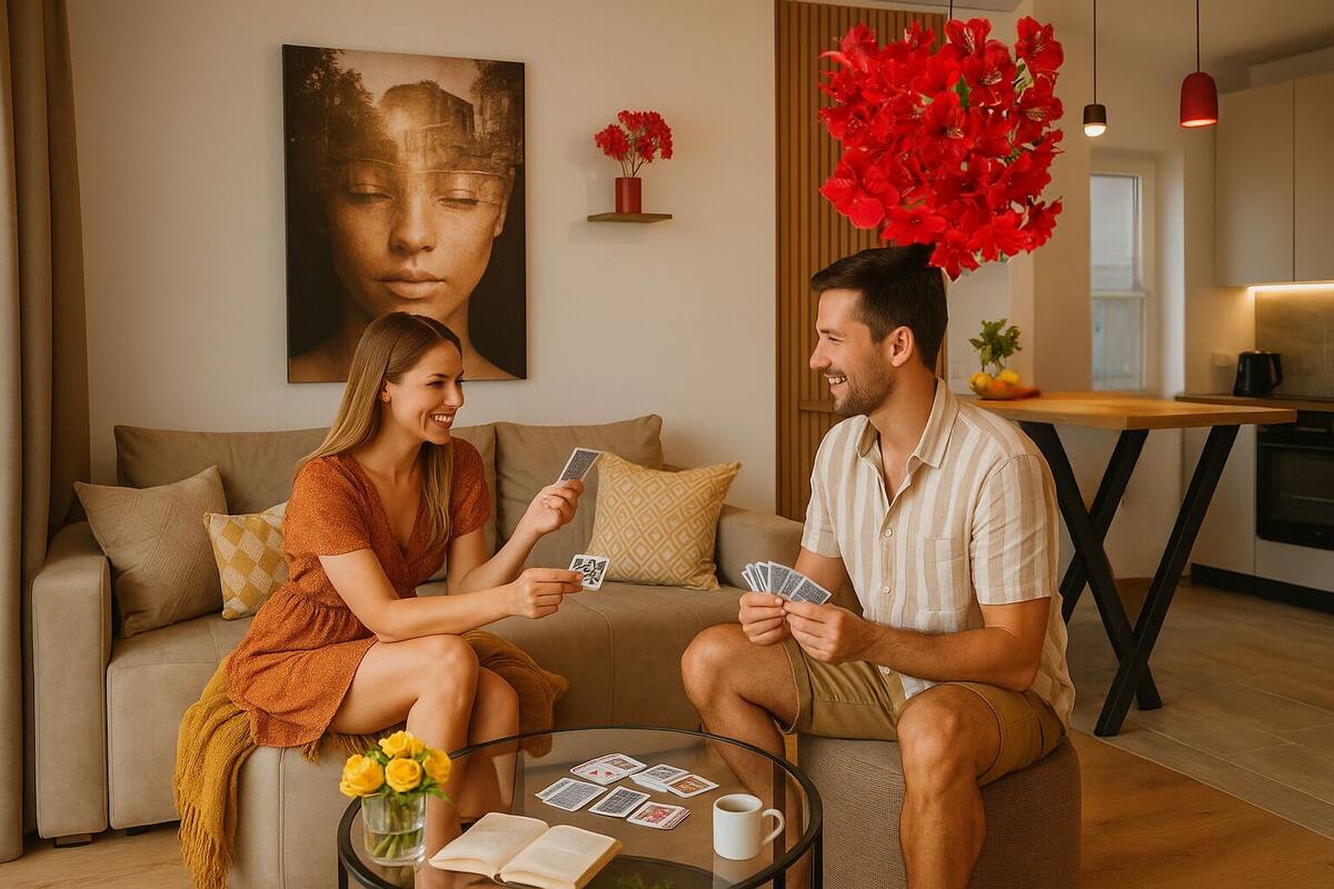Deluxe Apartment, 1 Bedroom, Mountain View | Living area