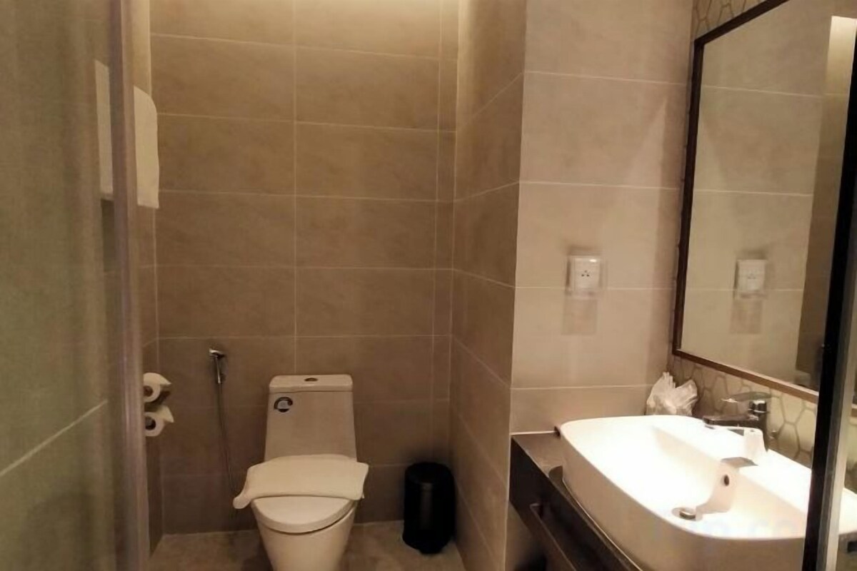 Bathroom | Shower, free toiletries, hair dryer, bathrobes