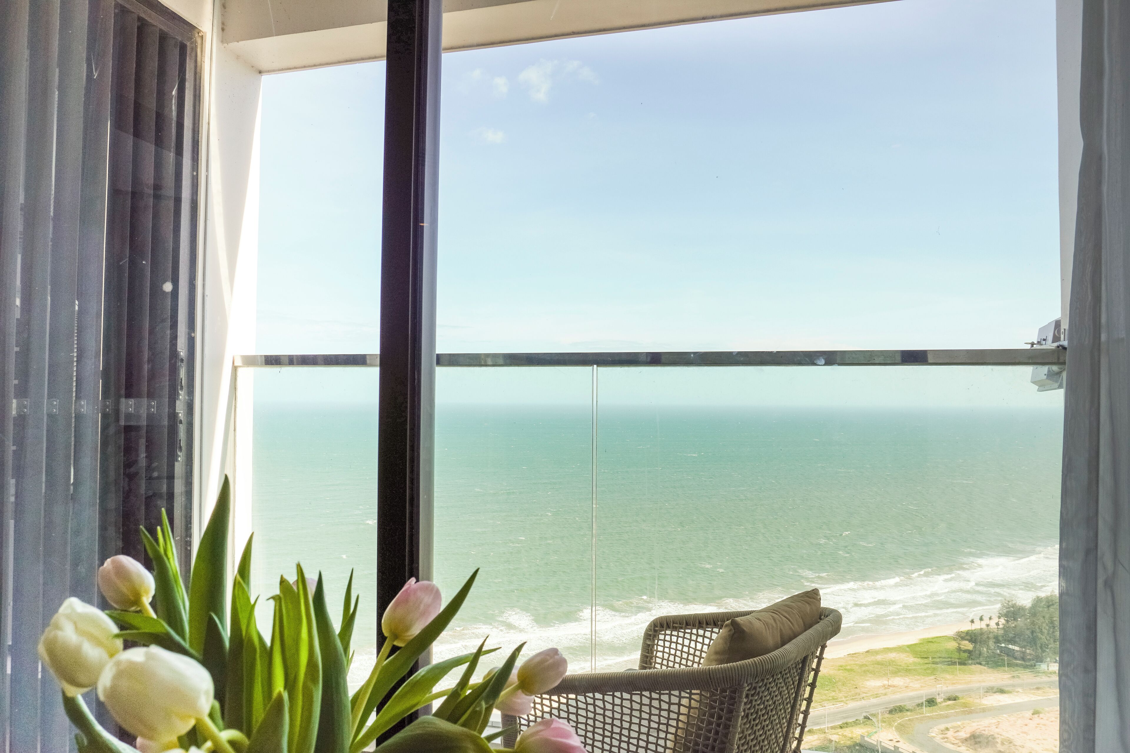 Departamento, 2 habitaciones, balcón, vista a la playa | Vista a la playa o el mar