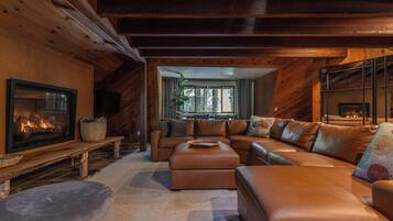 TV, fireplace, offices