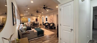 Discover our inviting 3-bdrm, 2-bathroom home, ideally situated near fairgrounds, hospital, VA, & downtown Sheridan. This newer-built residence offers all the comforts & conveniences you need for a pleasant stay, making it perfect for longer stays.