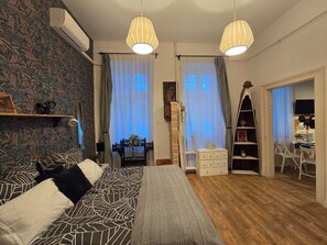 2 bedrooms, desk, soundproofing, iron/ironing board