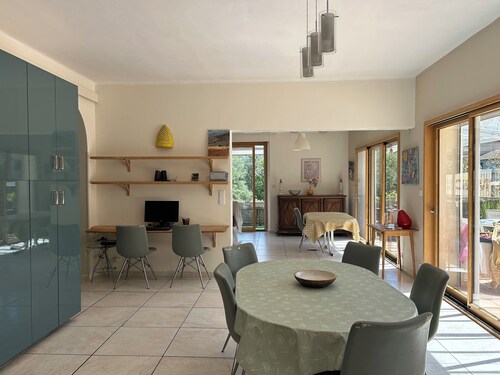 Luxurious double apartment with 100m2 terrace 5 min from Aubenas town center