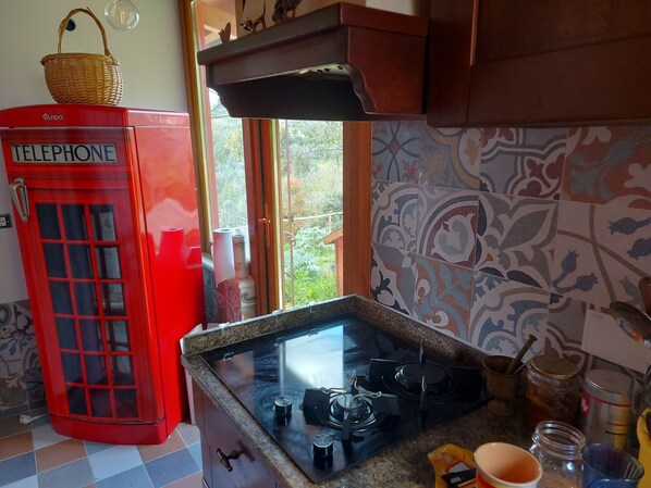 Stovetop - Nine kilometers from Lake Turano, cozy wooden chalet. (Oliveto)