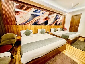 Luxury Double Room, City View | In-room safe, desk, laptop workspace, blackout curtains