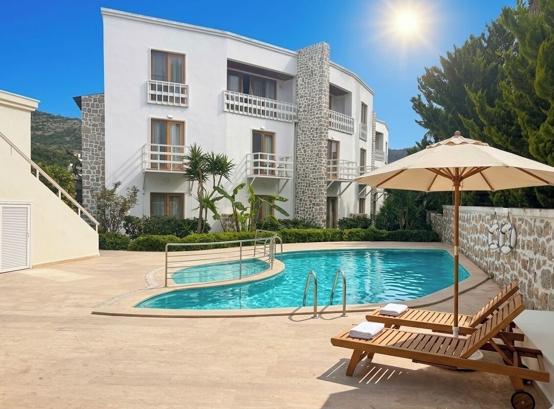 Seasonal outdoor pool, open 7:00 AM to 7:00 PM, pool umbrellas