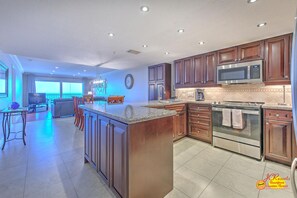 Fridge, microwave, coffee/tea maker, toaster