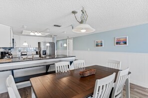 Dining - Sand Dollar 203 is a Silver Tier 3-bedroom 2 bath Gulf Front Condo (Indian Shores)