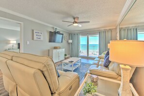 TV - Ram Sea 205 is a Silver Tier 3-bedroom 2 bath Gulf Front Condo (N. REDINGTON BEACH)