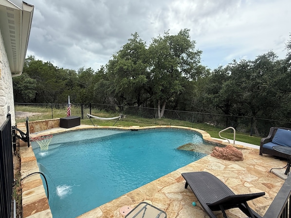 A heated pool