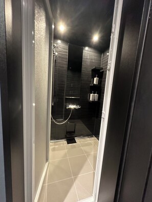 Dusche, Whirlpool, Haartrockner, Handtücher
