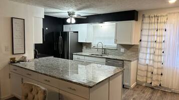 Microwave, oven, stovetop, dishwasher