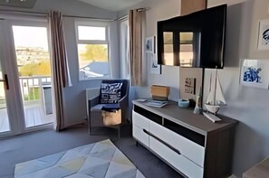 Mobile Home, 2 Bedrooms (Ocean View) | Individually furnished, free wired Internet, bed sheets