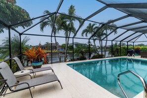 A heated pool