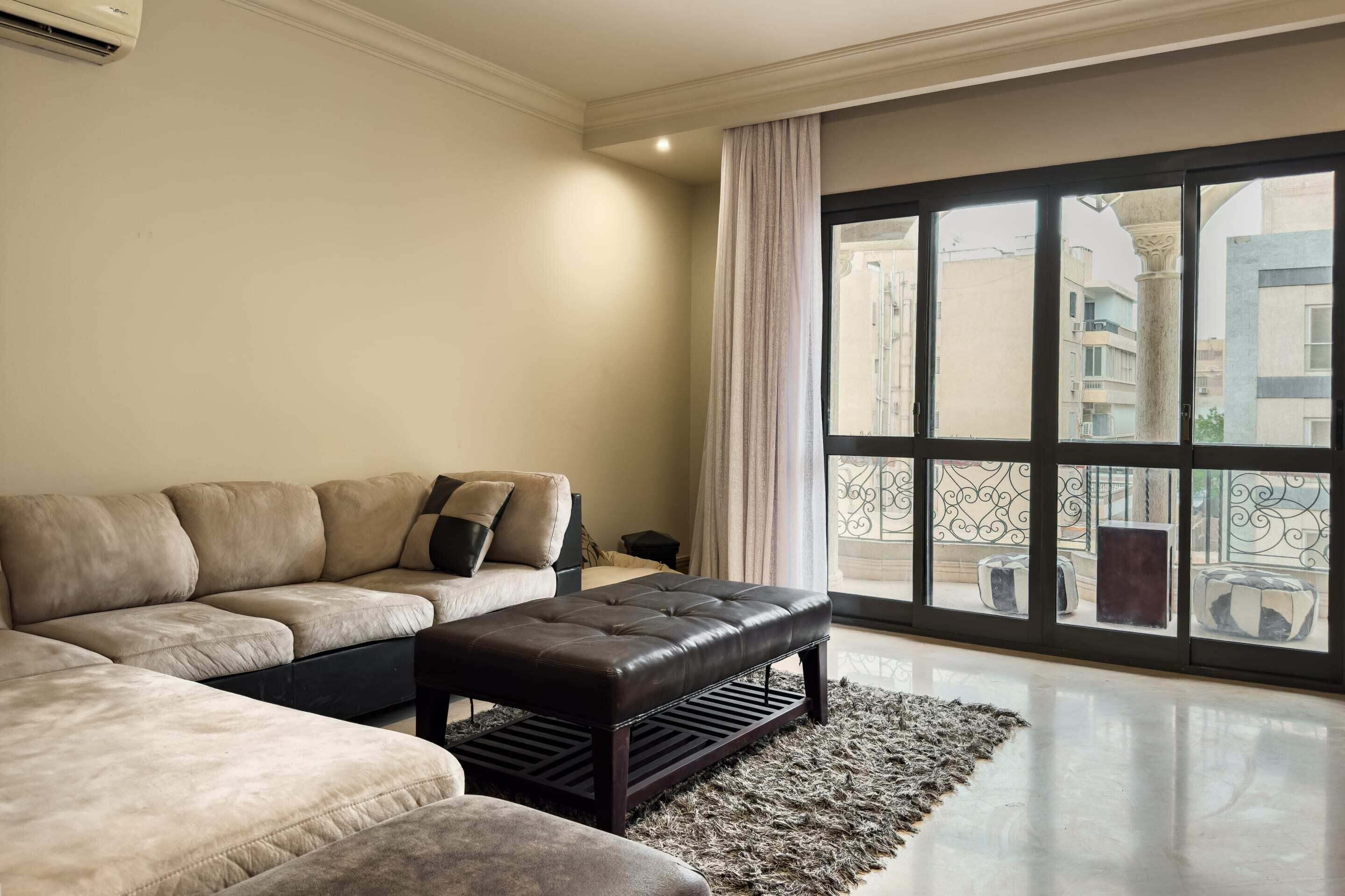 Basic Apartment | Living area | 55-inch TV with satellite channels