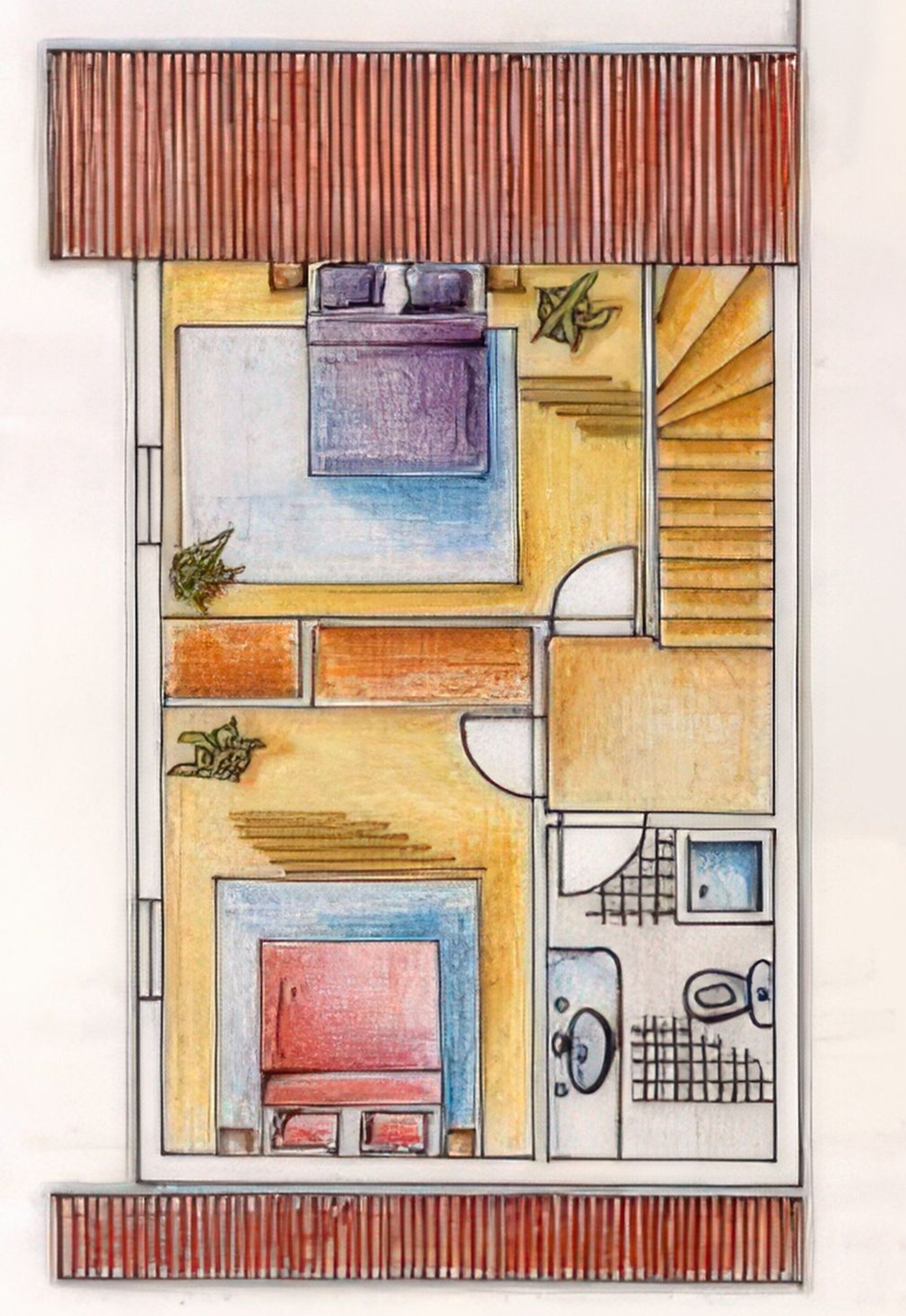 Une pièce comprenant un lit, un bureau, une chaise, une fenêtre et une porte.