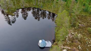 Cabane, 1 chambre, balcon | Vue aérienne