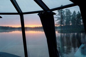 Mökki, 1 makuuhuone, parveke | Näkymä majoituspaikasta