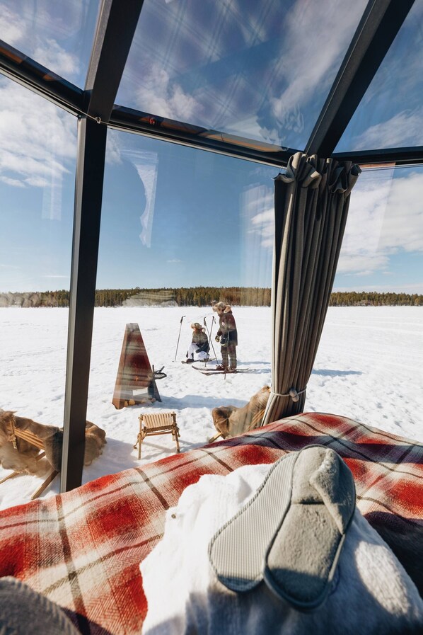 Cabane, 1 chambre, balcon | Enceinte de l’hébergement