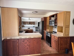 Microwave, oven, stovetop, dishwasher