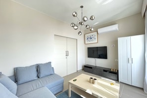 Basic Apartment | Living area | 55-inch Smart TV with satellite channels, streaming services