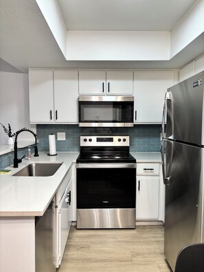 Microwave, oven, stovetop, dishwasher
