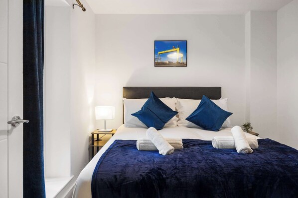 1 bedroom, iron/ironing board, travel crib, WiFi