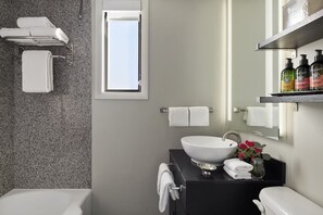 Hair dryer, towels