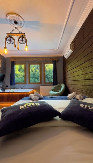 Deluxe kamer, uitzicht op rivier | Geluiddichte muren, gratis wifi