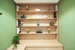 Premium bedding, down comforters, memory foam beds, in-room safe