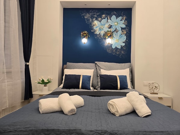 2 chambres, fer et planche à repasser, lit parapluie, Wi-Fi gratuit