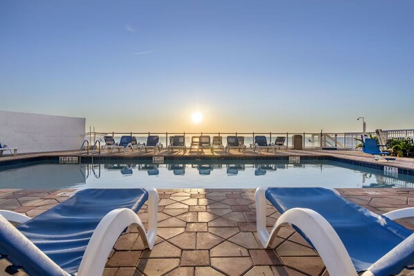 A heated pool