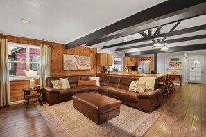 Smart TV, fireplace, video games, books