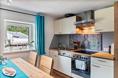 Fridge, oven, stovetop, dishwasher