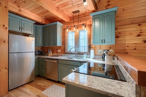 Microwave, oven, stovetop, dishwasher