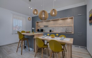 Dining - Brand new App Sunshine in Klimno with two bedrooms and balcony with Sea View (Klimno)