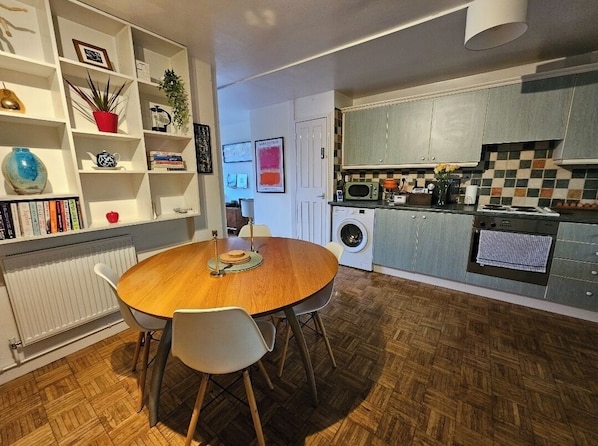 Microwave, oven, stovetop, dishwasher