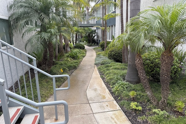 Path from back to front area