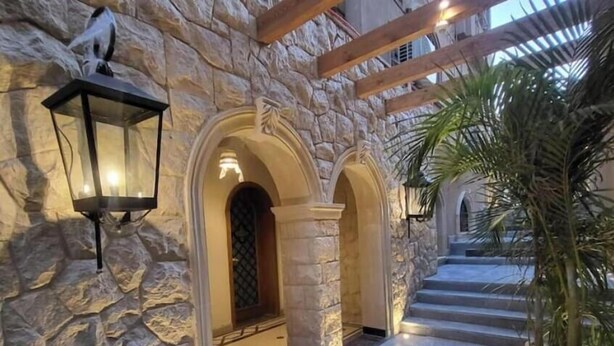 Exterior detail - 2BRs Garden side view-Three Sisters Villa 2 (New Cairo City)