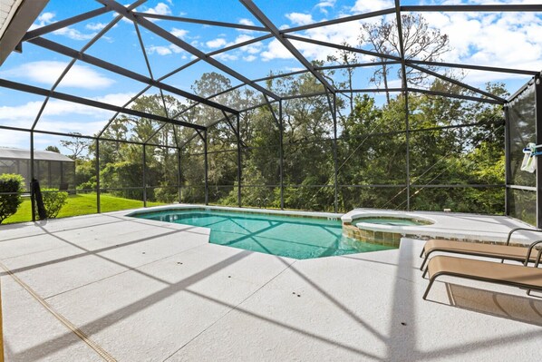 A heated pool