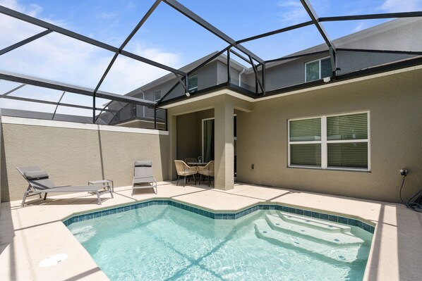 A heated pool