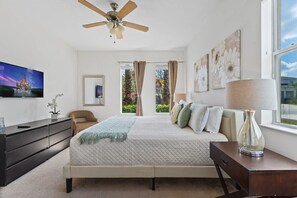 4 bedrooms, iron/ironing board, WiFi, bed sheets