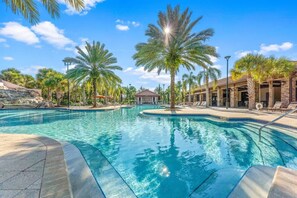 A heated pool