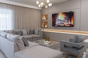 TV connectée, cheminée